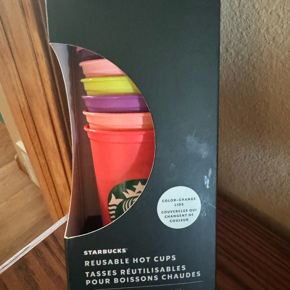 Starbucks Colorful Reusable Hot Cups with Color-Change Lids